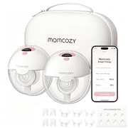 Momcozy M5 Smart APP Controlled Wearable Breast Pump, Hands-Free Wireless Electric Pump, 3 Modes 9 Suction Levels, BPA-Free, Portable Lightweight, 24mm Flange, 2-Pack Pink