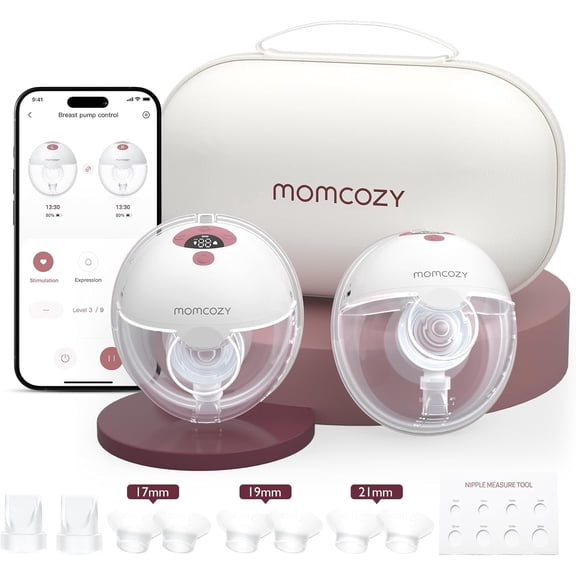 Momcozy Hands Free Breast Pump M5, Wearable Breast Pump Electirc Portable Wearable Breastfeeding Pump, 2 Pack