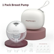 Momcozy Breast Pump Hands Free M5, Wearable Breast Pump of Baby Mouth Double-Sealed Flange with 3 Modes & 9 Levels - 24mm, 2 Pack Cozy Red