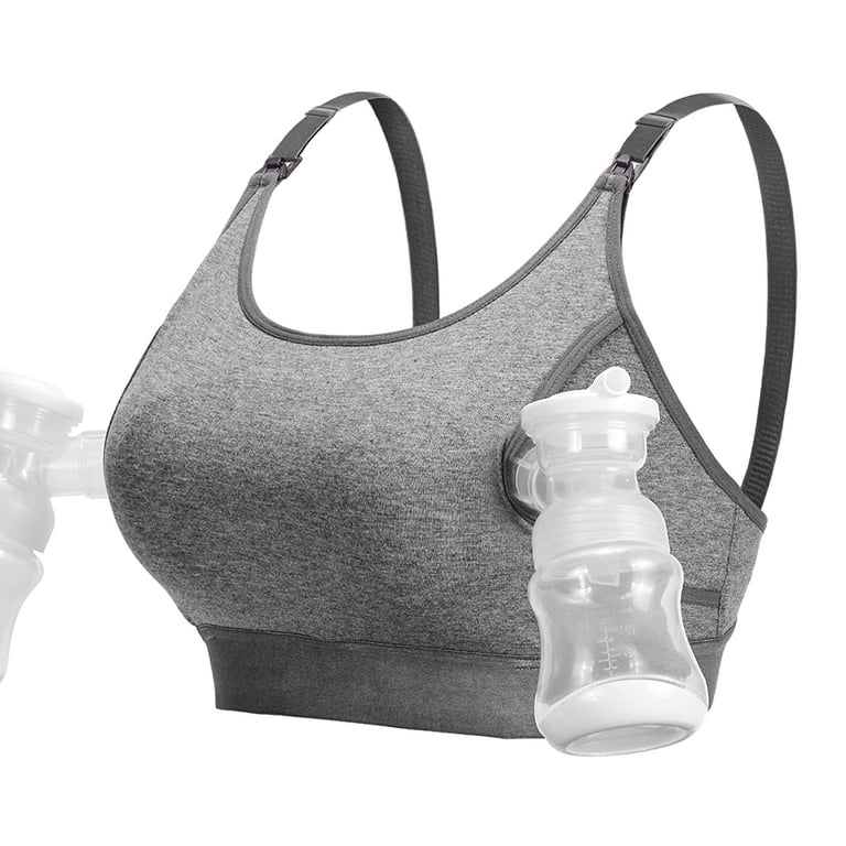 4HOW Pumping Bra Hands Free Maternity Bras for Breastfeeding Pumping and  Nursing Bra in One Comfort Smooth - ShopStyle