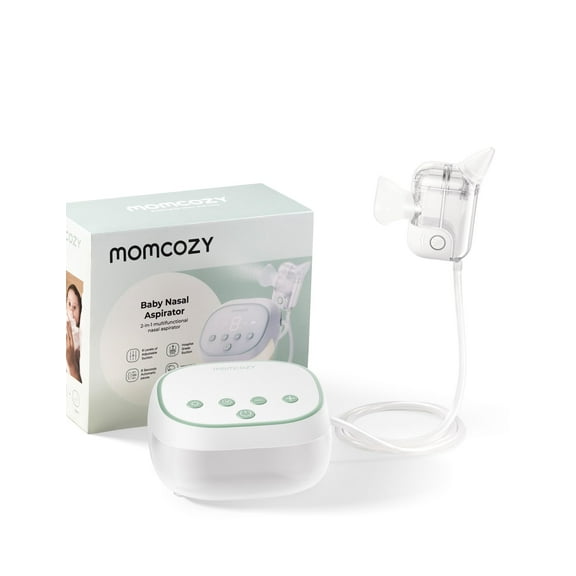 Momcozy BreezyClear Pro Nasal Aspirator for Baby, Hospital-Grade 75 kPa, 9 Adjustable Suction Levels, with Light & Music