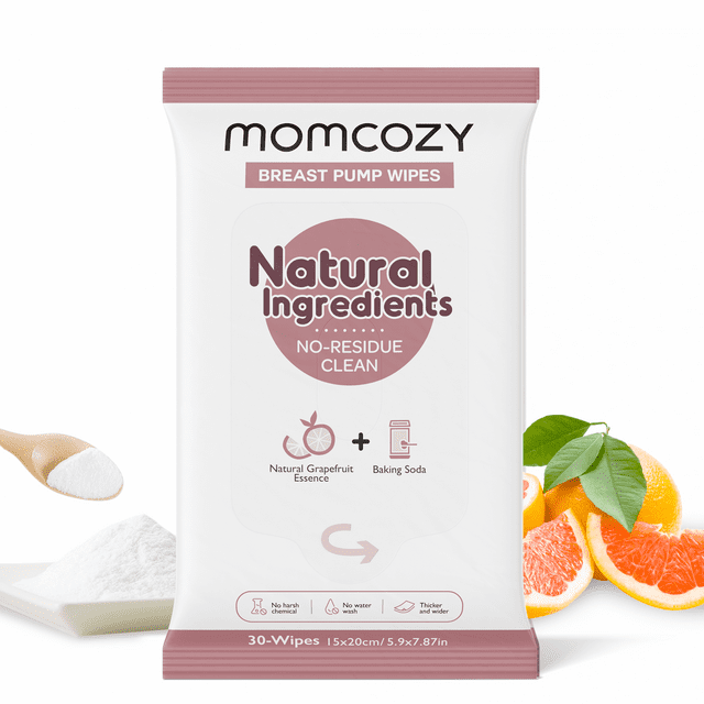 Momcozy Natural Breast Pump Wipes 30 Ct