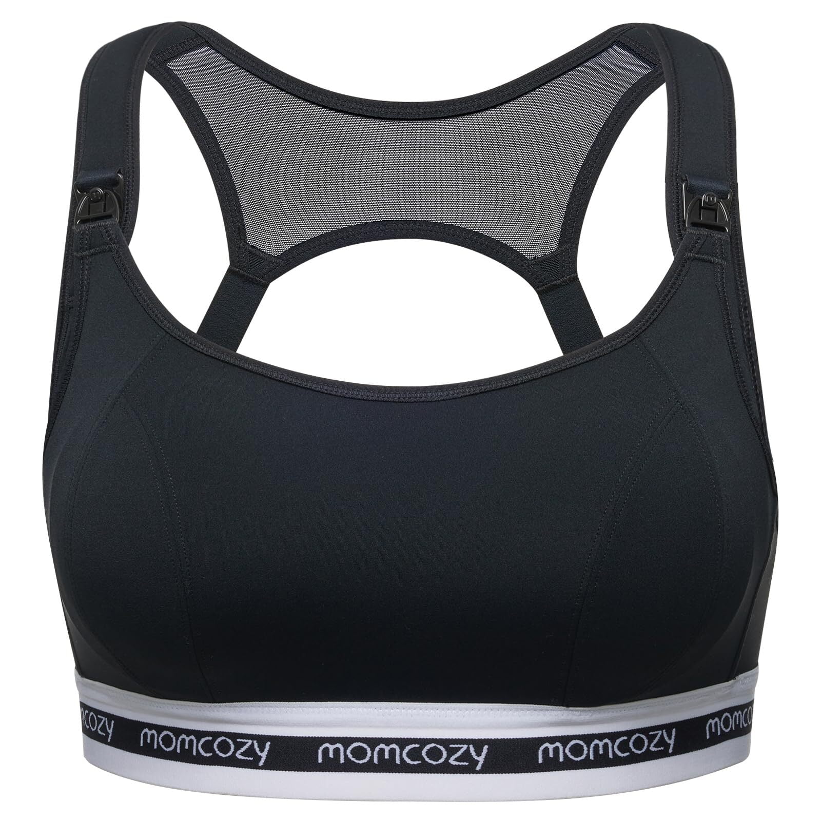 Momcozy Nursing Bras for Breastfeeding, FB014 Low-Impact Nursing Sports Bra Support Maternity Pregnancy Padded Wireless Bra