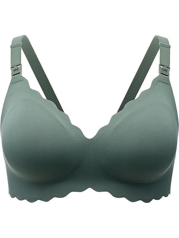 Nursing Bras for Breastfeeding, Seamless Pregnancy Maternity Bra Wireless Classic Jelly Strip Support Nursing Bra