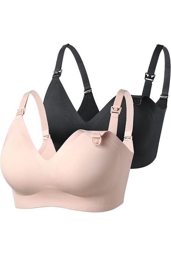 Nursing Bras for Breastfeeding, Seamless Ultra Comfort Maternity Bra, Natural Shape, Pregnancy Sleep Bralette