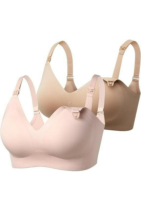 Nursing Bras for Breastfeeding, Seamless Ultra Comfort Maternity Bra, Natural Shape, Pregnancy Sleep Bralette