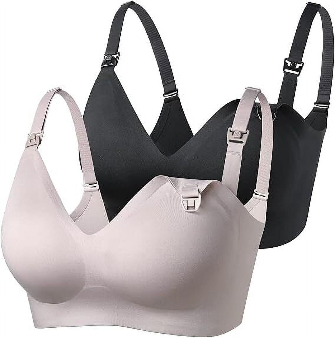 Momcozy Nursing Bras for Breastfeeding, Seamless Ultra Comfort Maternity Bra, Natural Shape, Pregnancy Sleep Bralette,M