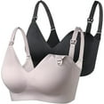 thumbnail image 1 of Momcozy Nursing Bras for Breastfeeding, Seamless Ultra Comfort Maternity Bra, Natural Shape, Pregnancy Sleep Bralette,M, 1 of 10