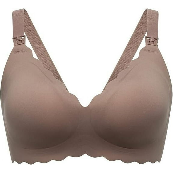 Momcozy Nursing Bras for Breastfeeding, Seamless Pregnancy Maternity Bra Wireless Classic Jelly Strip Support Nursing Bra