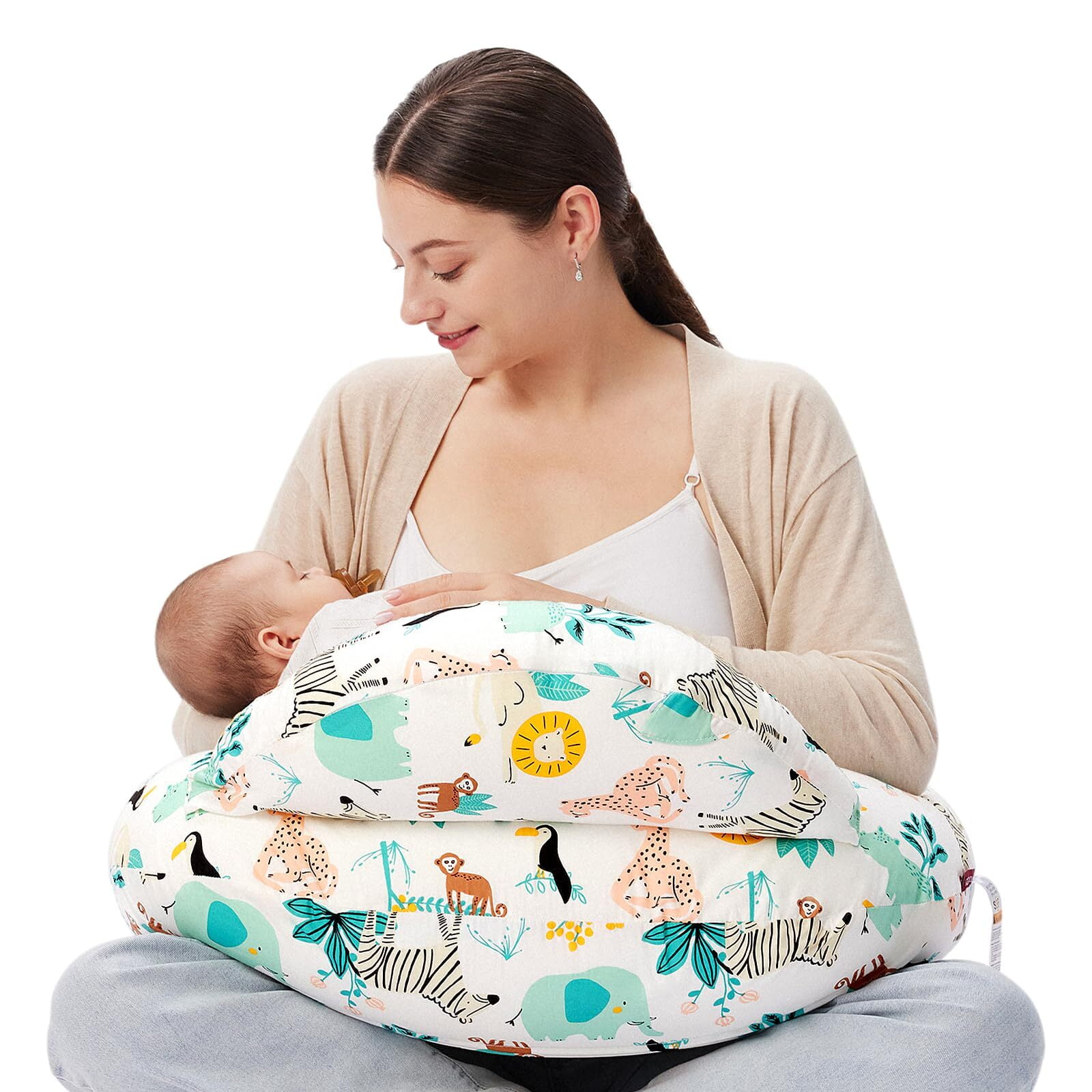 Momcozy Original Nursing Pillow for Breastfeeding, Plus Size Breastfeeding  Pillows for More Support, with Adjustable Waist Strap and Removable Cotton  Cover, Monogram : : Baby