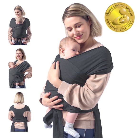 Momcozy Baby Wrap Carrier, Easy to Wear Infant Carrier, Lightweight Adjustable Hands Free Baby Carrier, for Newborn to Toddler 8-35 lbs