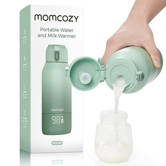 Momcozy Portable Milk Warmer for Travel – Dual Heating Modes for Breast Milk & Water, Portable Bottle Warmer, 17 Ounces