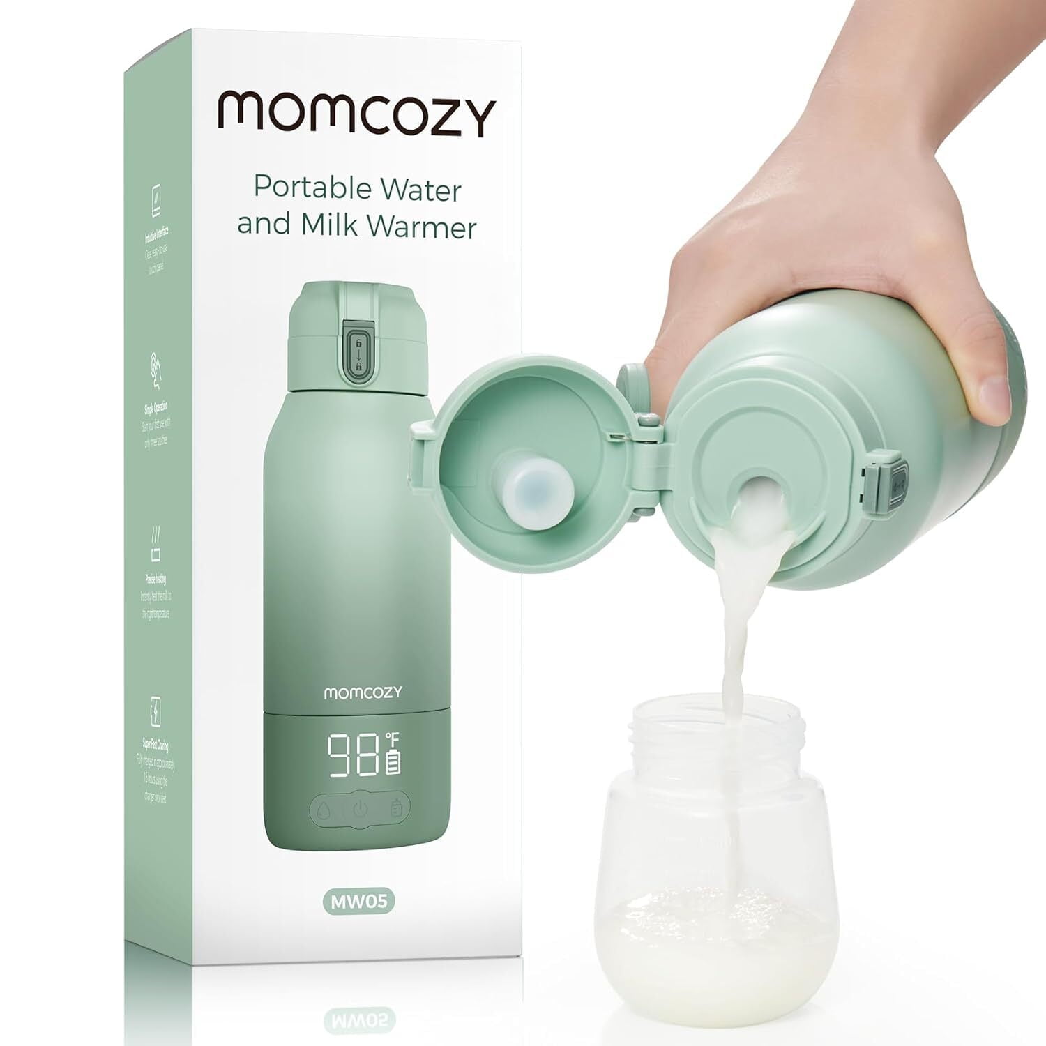 Momcozy Portable Milk Warmer, Dual Heating Modes for Breast Milk