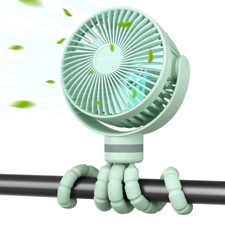 Momcozy Portable Stroller Fan, USB Rechargeable and Handheld Cooling Fan for Travel, Car Seat, Bedroom