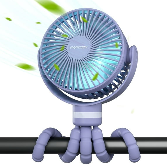 Momcozy Portable Stroller Fan, USB Rechargeable and Handheld Cooling Fan for Travel, Car Seat, Bedroom