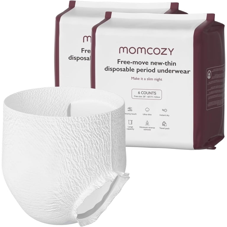 Momcozy Postpartum Disposable Underwear No Leak Thin Built-in Pad
