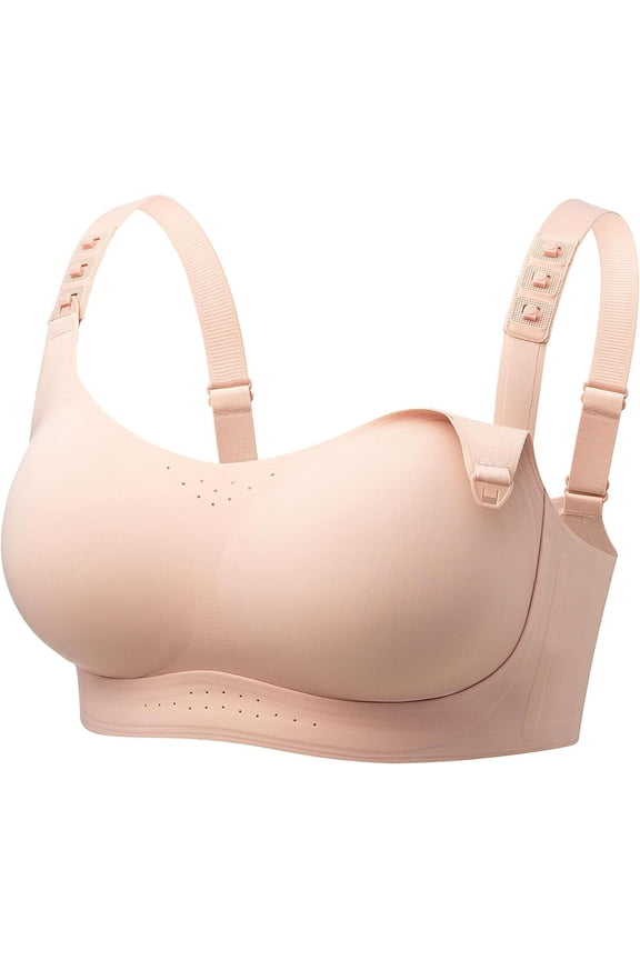 Pumping and Nursing Bra for Breastfeeding, 3-in-1 Maternity Bra, CozyFitClasp for Wearable Breast Pump M5, S16 Pro, Oyster Pink, 2XL