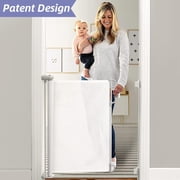 Momcozy Retractable Extra Wide Baby Safety Gates, Stairs Safe Gates for Baby and Pet,33" X 55", for Stairs, Doorways, Hallways