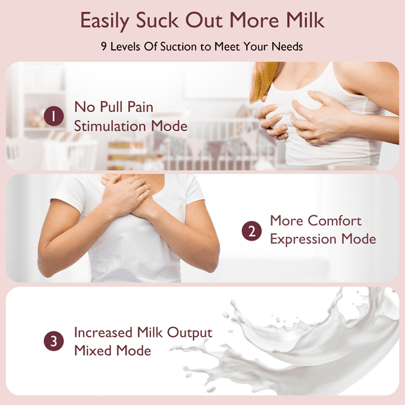 Momcozy Breast Pump Hands-Free Wearable & Wireless Pump, with DoubleFit Hybrid Flange, 3 Modes & 9 Levels Electric Pump Portable, Smart Display, 24mm Flange, 2 Count, Cozy Pink