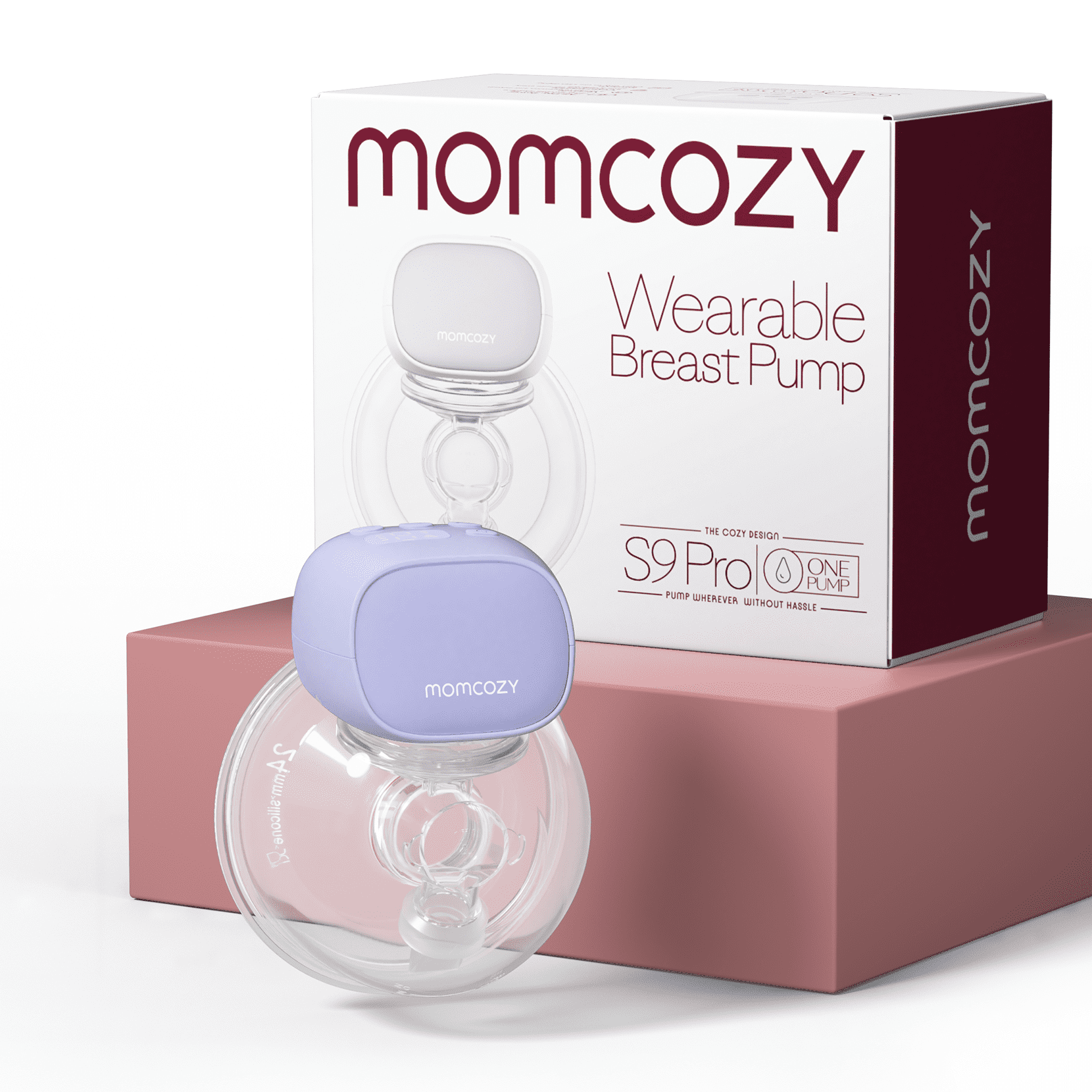 Free Shipping! Momcozy S9 Pro Portable Breast Pump, Hands Free Wearable Breast Pump 24mm Purple