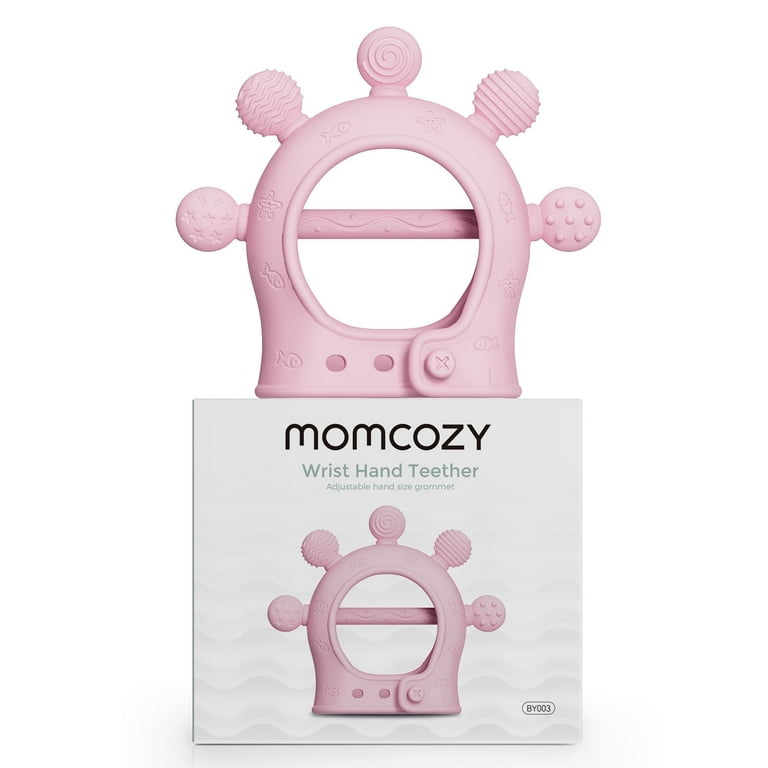 Momcozy Silicone Baby Teether Diver Pink, Baby Teething Toys