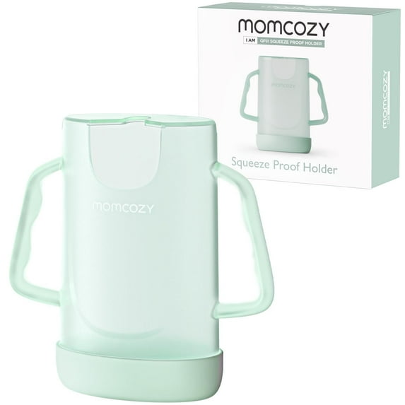 Momcozy Squeeze Pouch Holder for Food Pouches and Drink Boxes,Comfortable, Green