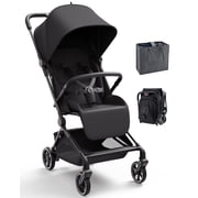 Momcozy Tuckgo Travel Stroller, Carry-On Compatible, Ultra Compact Stroller for Toddler, Reclining Seat, UPF 50+ Canopy, Adjustable Leg Rest, 33L Extra-Large Storage, Stroller Travel Bag Included