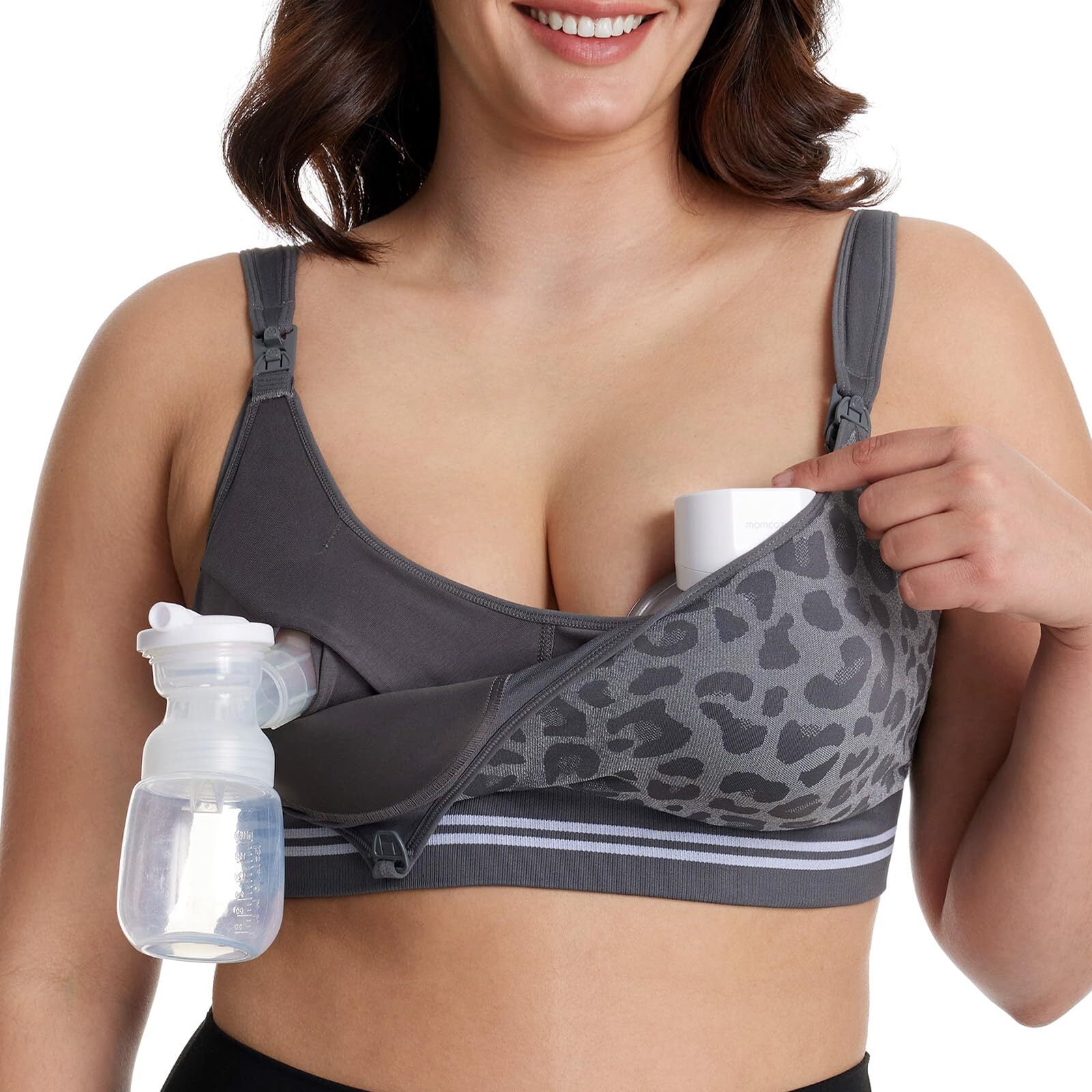Momcozy Upgraded 4in1 Pumping Bra Hands Free,Original CozyFitClasp