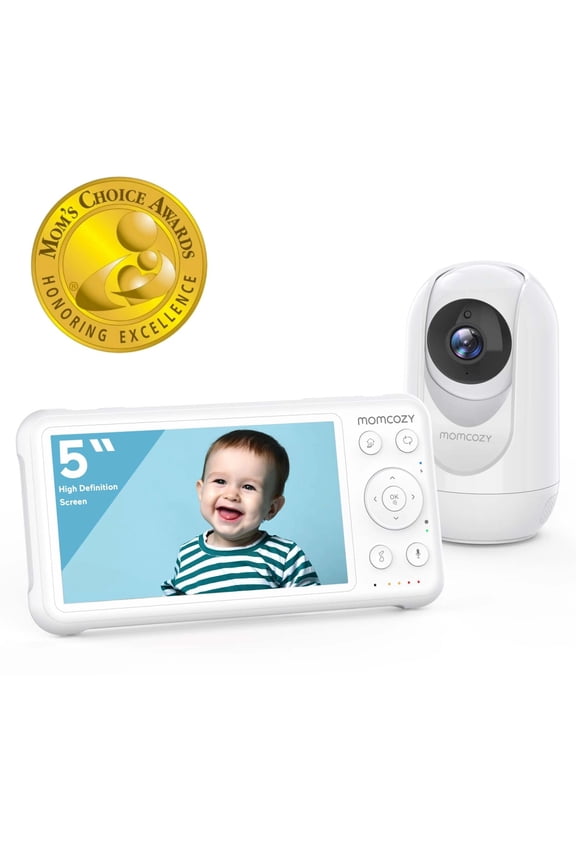 Video Baby Monitor, 5'' Display, 1080P HD, Infrared Night Vision, Long Range, 2-Way Talk