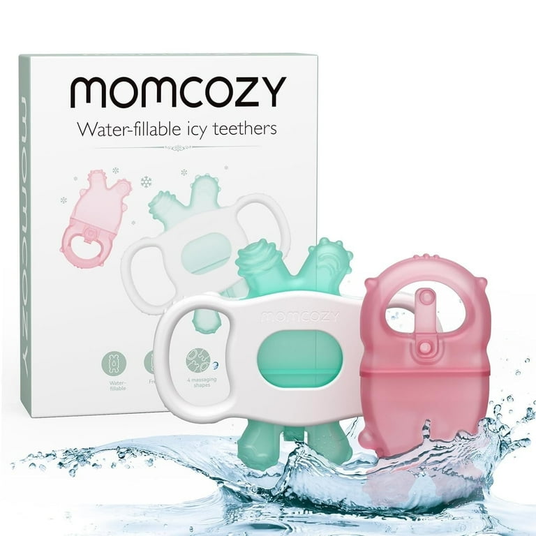 Momcozy Water Baby Teether, Silicone Cold Teething Toy for Babies