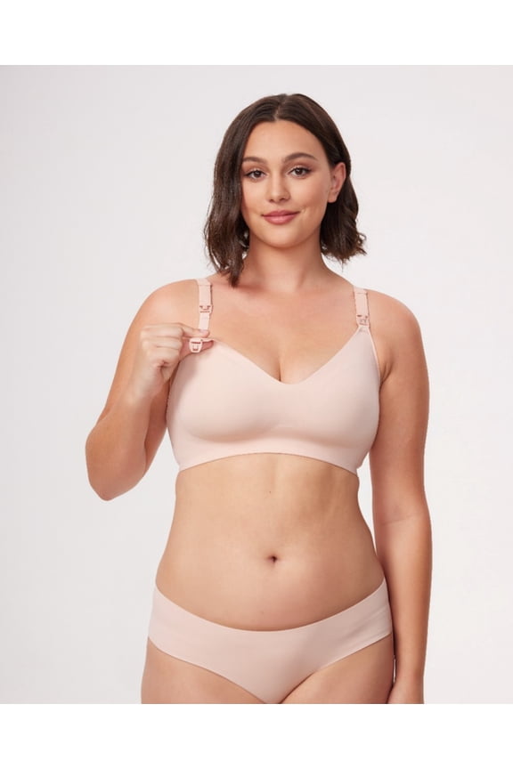 Women's Maternity Seamless Ultra Comfort Hands-Free Pumping and Nursing Bra, Sizes S-3XL