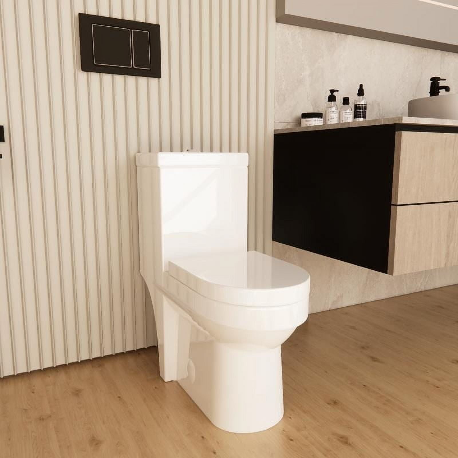 Momei High Quality One Piece Elongated Floor-Discharge Dual