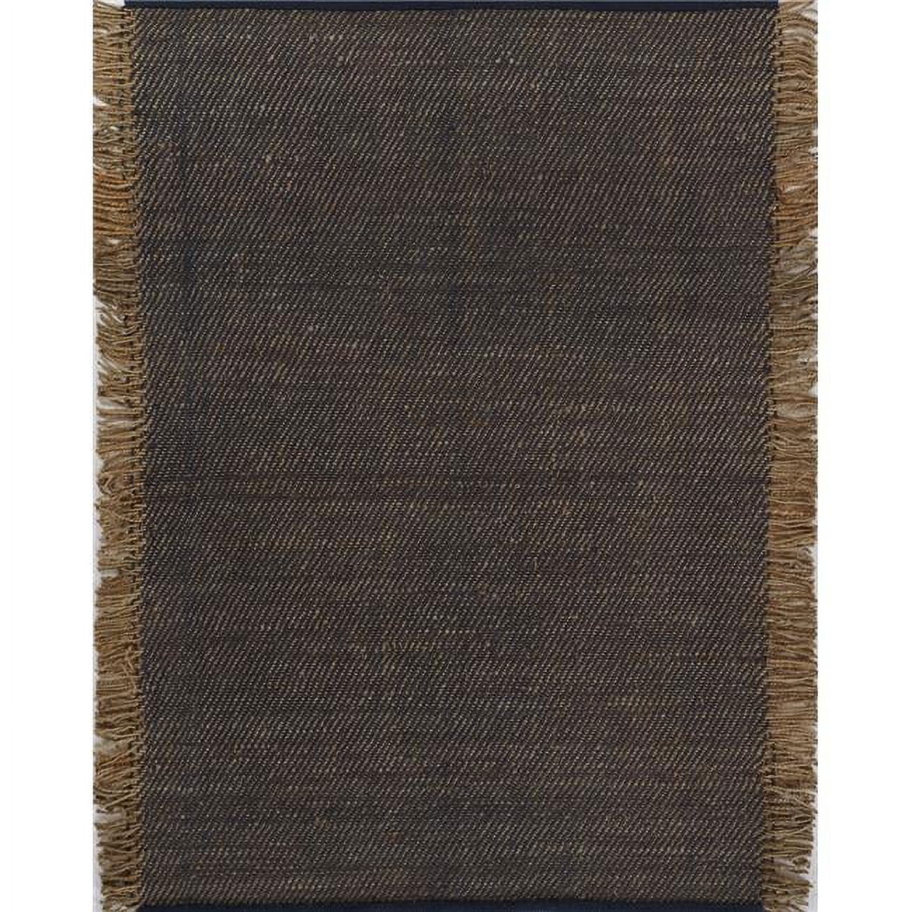 Blue 8' x 10' Handmade Wool Flat Woven Rug