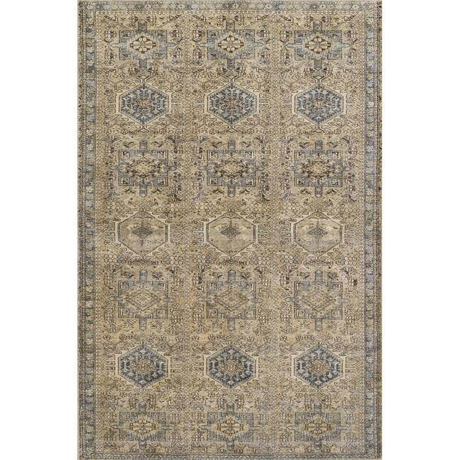 Hand-Knotted Blue Synthetic Rectangular 5' x 7' Rug