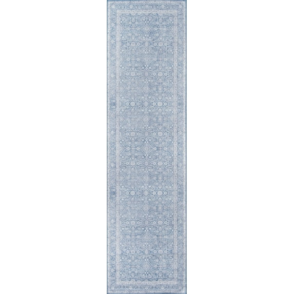 Momeni Afshar Machine Made Polyester Blue Runner 2'3" X 7'6"