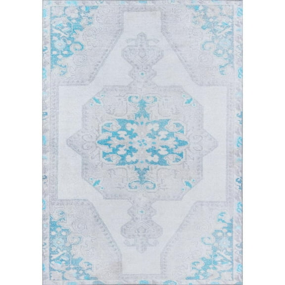 Momeni Afshar Machine Made Polyester Grey Area Rug 2' X 3'