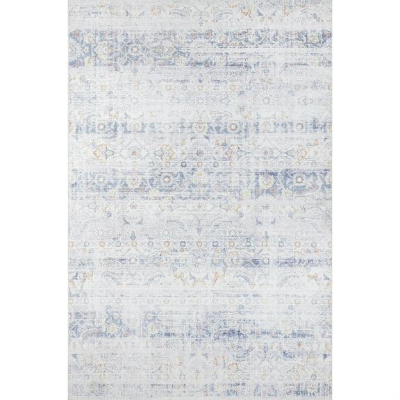 Momeni  Afshar Polyester Floral Area Rug 2' X 3' - Blue - Runner/Rectangle