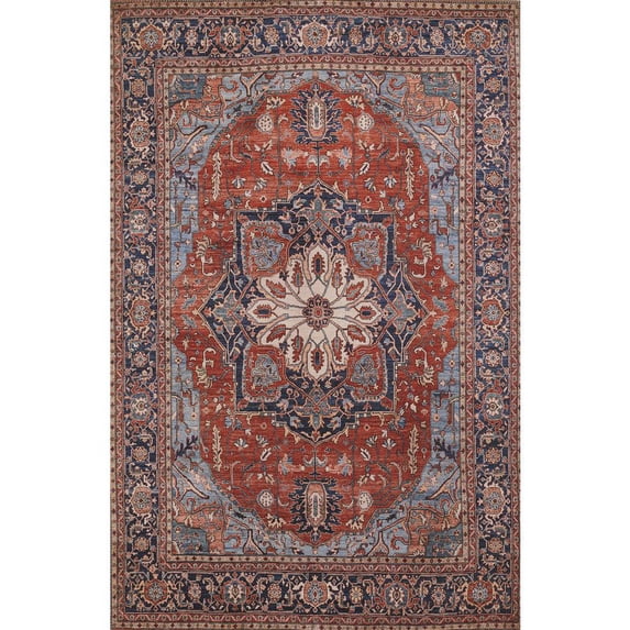 Momeni Traditional Rectangle Area Rug, Red, 7'6" X 9'6"