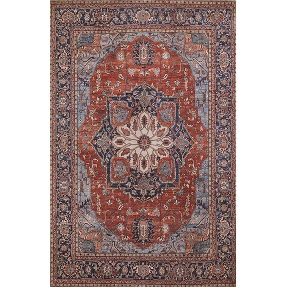 Momeni Traditional Rectangle Area Rug, Red, 8'5" X 12'