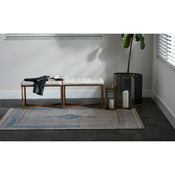 Momeni Afshar Polyester Traditional Blue Area Rug 10' X 14'