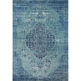 thumbnail image 1 of Momeni  Amelia Polyester Blend Traditional Medallion Area Rug Denim 5'3" x 7'6" 5' x 8' Indoor Beige, 1 of 5