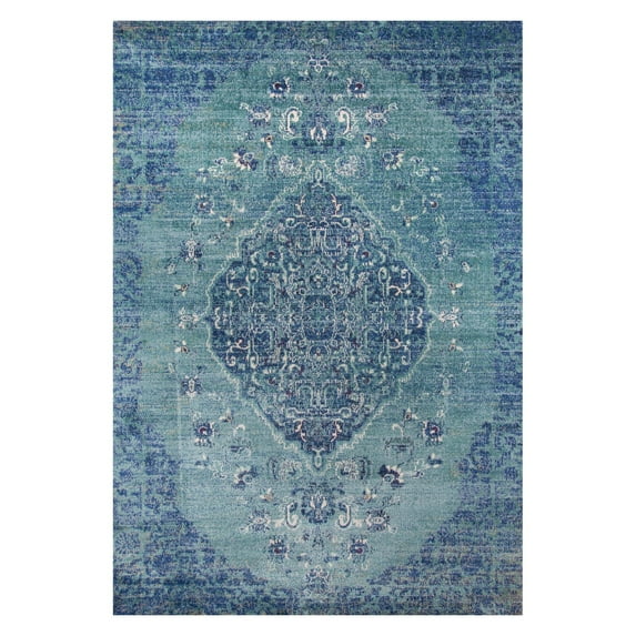 Momeni Amelia Polypropylene and Polyester Machine Made Denim Area Rug 7'10" X 9'10"