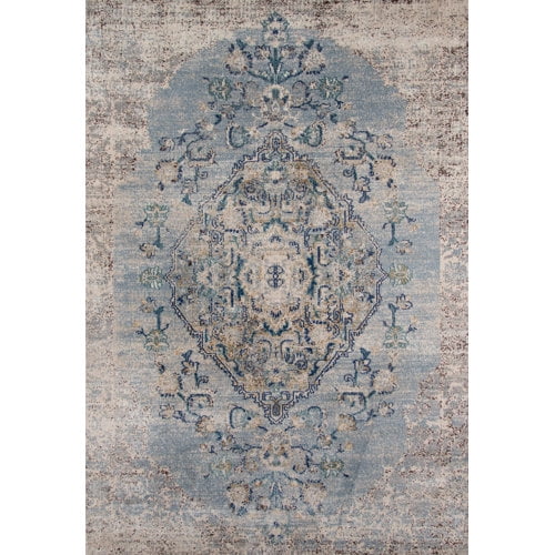 Momeni Amelia Polypropylene and Polyester Machine Made Light Blue Area Rug 3'11" X 5'7"