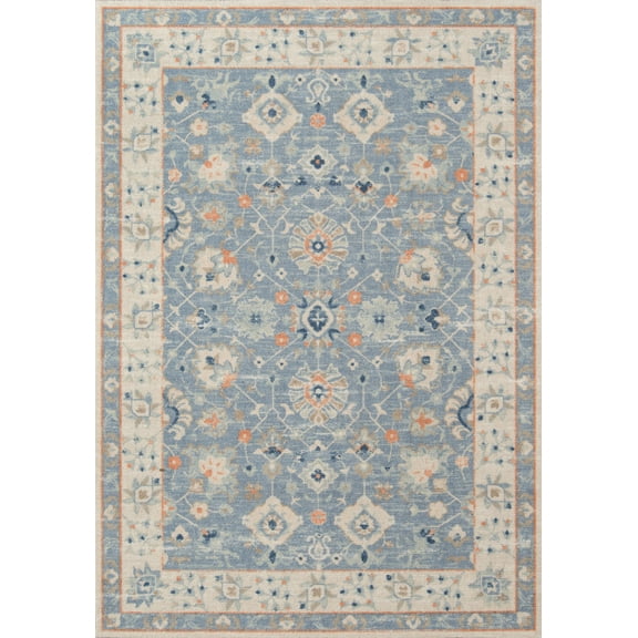 Momeni Anatolia Machine Made Wool and NylonBlue Area Rug 2' X 3'