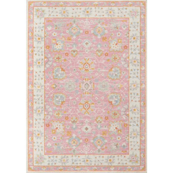 Momeni Anatolia Machine Made Wool and NylonPink Area Rug 5'3" X 7'6"