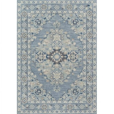 Momeni Anatolia Traditional Wool and Nylon Blue Area Rug 2' X 3'