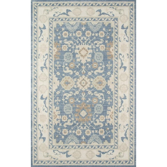Momeni Traditional Rectangle Area Rug, Light Blue, 2' X 3'