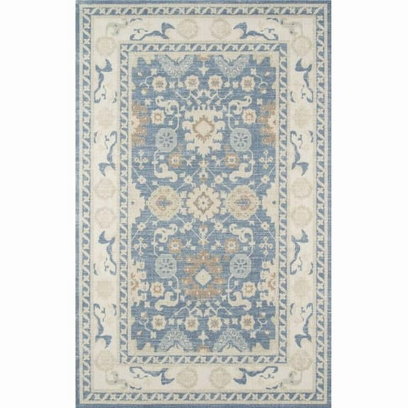 Momeni Anatolia Area Rug, Light Blue, 6'6" X 9'