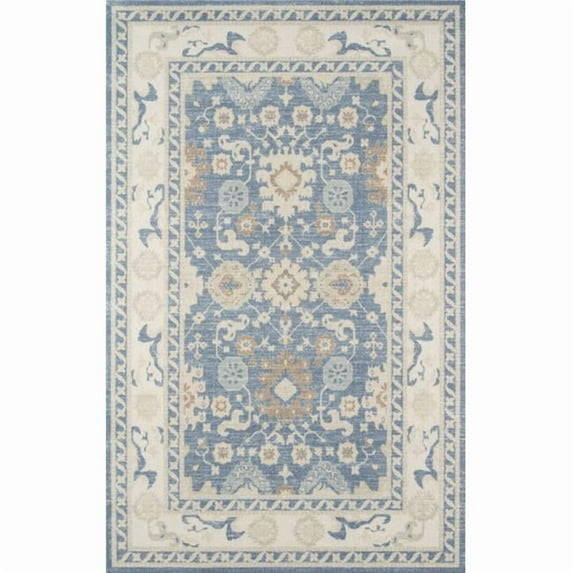 Momeni Anatolia Area Rug, Light Blue, 6'6" X 9'