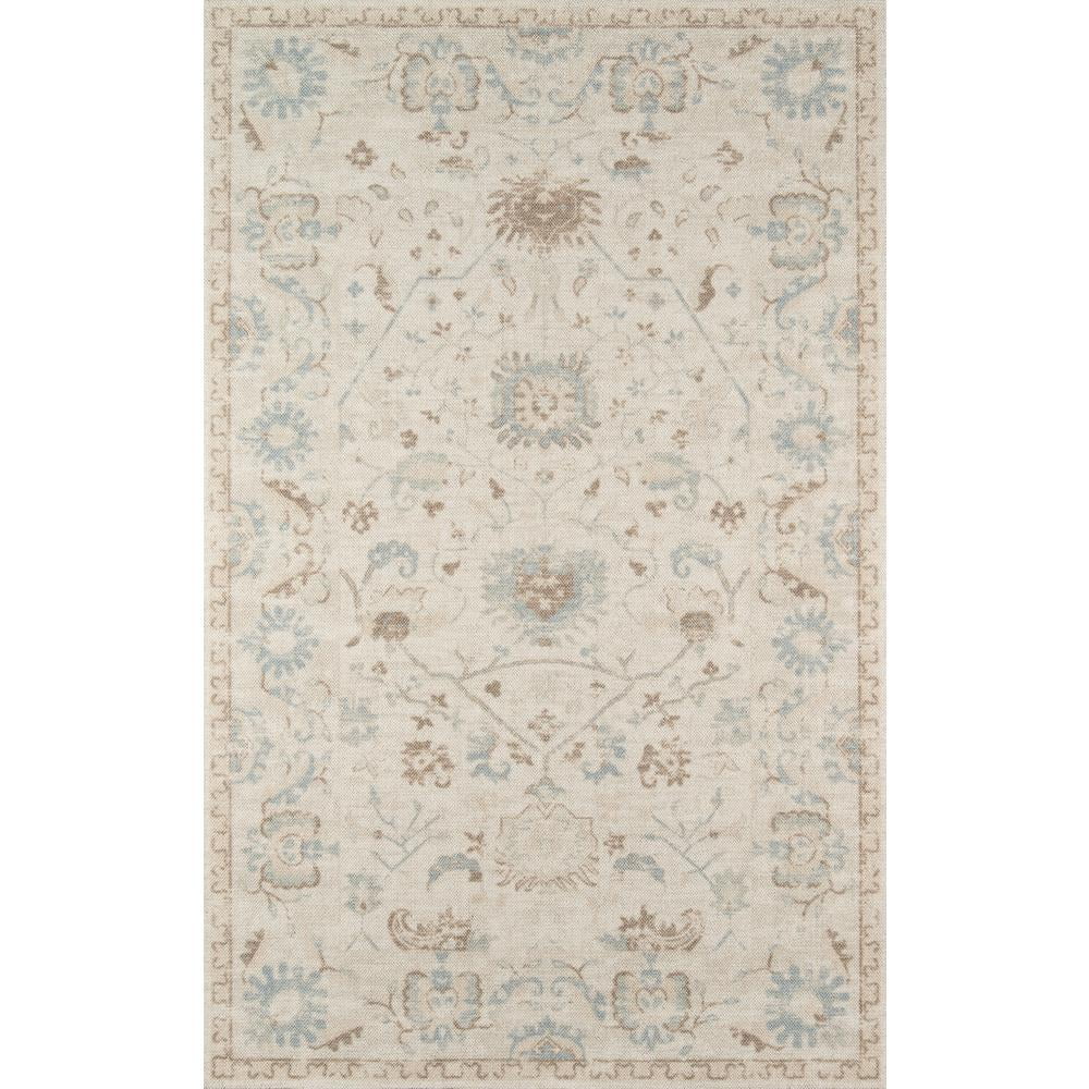 Anatolia Classic Medallion Beige Wool Blend 5'3" x 7'6" Area Rug